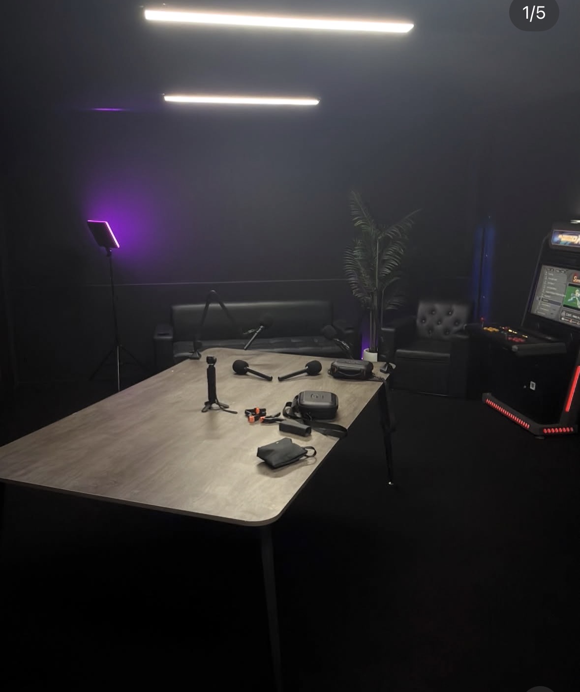 Podcast studio setup